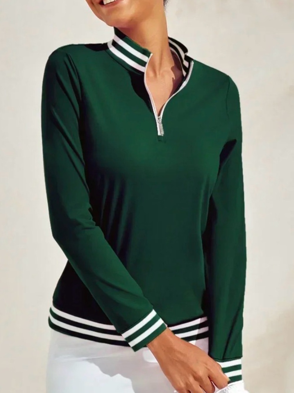 Acegolfs Long Sleeve Golf Shirt Quarterzip UPF50+